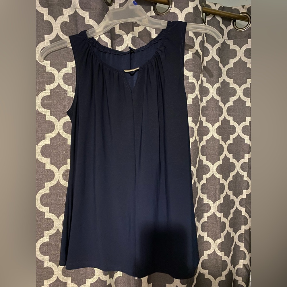 Sleeveless Navy Blue Tank
